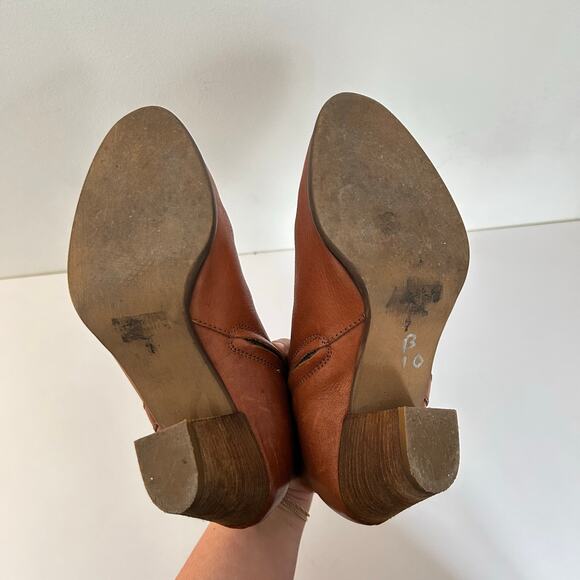 Madewell Billie Leather Ankle Bootie Tan Size 7 - Picture 6 of 6